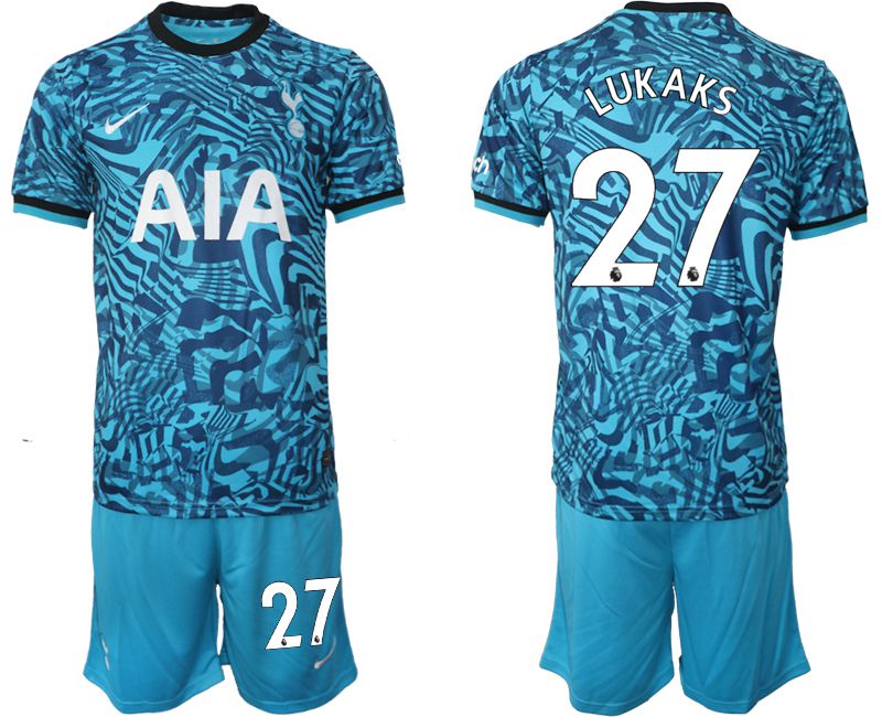 Men 2022-2023 Club Tottenham Hotspur away blue #27 Soccer Jersey